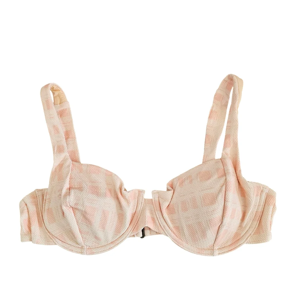 Ripcurl Bikini top Always Summer Blush gingham Large full support 79.00 New Tags